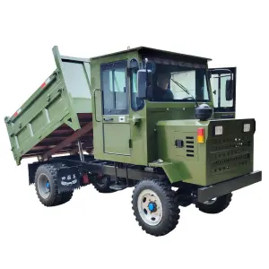 Small Diesel Four-Wheel Drive Dump Truck Container Body Agricultural Transport Vehicle for Engineering Mining Featuring Gearbox