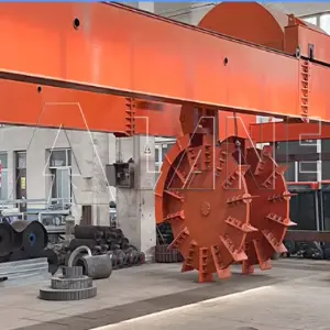 Motorized Organic Compost Machine Wheel Type Compost Turner Corkscrew Compost Turner