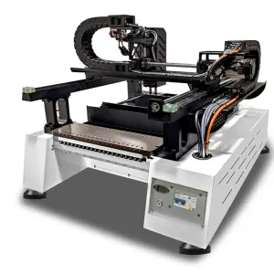 Full Automatic Pick and Place Machine SMT220 Small Desktop High Precision 2 Head LED Making Pcb Assembly