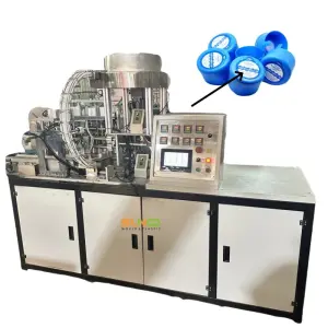 Full Automatic 5 Gallon Bottle Caps Film Print Machine Water Bottle Lid Labeling Machine Lid Sticker Laminating Machine