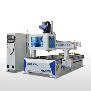 Woodworking Machinery Automatic Tool Blade Change Store System Atc Drilling Router Center CNC Cutting Machine with Cutting Saw