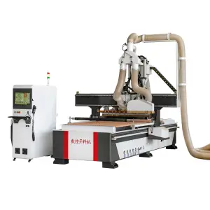 Automatic Carpentry 2137 Auto Tool Changing CNC Router Machine with Saw Blades MDF Cutting Kitchen Door Cabinet ATC CNC Saw