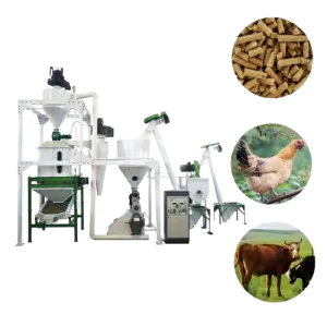 Computer Control Batching 1-2 T/H Chicken Cattle Feed Making Line