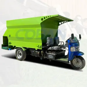 TMR Ruminant Feed Mixer Vehicle Self-propelled Vertical Silage Feed Mixer Feeder Car of Livestock Cattle Goat Horse Farm