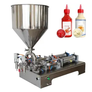 Double Head Edible Oil or Cooking Oil Filling Capping Machine Rotary Yogurt Plastic Tube Filling and Sealing Machine