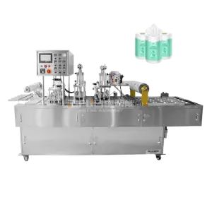 Automatic Plastic Rotating Holy Christian Communion Cups Filling Sealing Machine Filler and Sealer