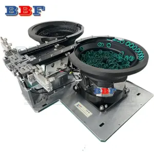 Automatic Double Vibration Bowl Feeder and Robot Feeding System for O-ring