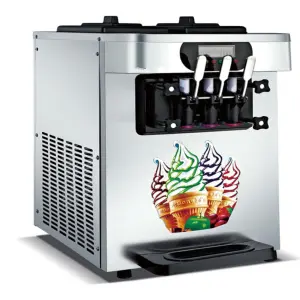 Commercial Air Cooling 18-22L Soft Ice Cream Cone Making Machine