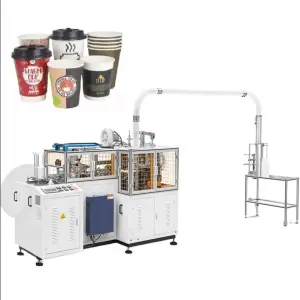 MB-C12H 12oz Paper Cup Making Machine - 120 pcs/min, CE Certified, 13kW, Ultrasonic Technology