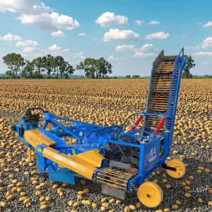 Mini Automatic Combine Harvester for Potato Onion Carrot Peanut Harvesting Farm Product Digger Tractor Drive Used
