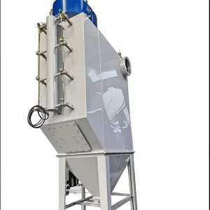 Big Airflow Horizontal Industrial Cartridge Filter Dust Collector - Automatic Cleaning for Fiber Cutting