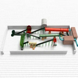 Rotary Drum Granulator Production Line for Large Scale NPK Fertilizer Manufacturing Plant