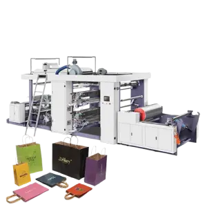 Flexo Printing Machine 4 Colors Stack Type Flexographic Printers for Paper Cup Printing and Paper Bags
