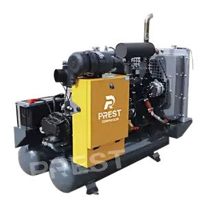 8-Bar Screw Diesel Air Compressor with 185 CFM 220V Portable Mining Jack Hammer Lubricated Diesel Engine 185 CFM Jack Hammer