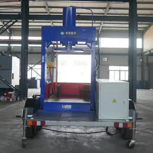 200 Ton Mobile Tire Press for Forklift Solid Tires Pressing and Dismantling with Mold, Lifting Device