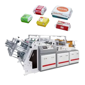 Disposable Auto Food Grade Paper Take Away Fast Food Container Lunch Box Forming Making Machine Fried Chicken Burger Box Machine