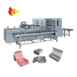 Automatic Gift Eyeglass Paper Filp Box Packaging Folding Assembly Machine Production Line Book-shaped Box Forming Machine