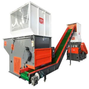 Plastic Bottle Recycling Line Shredder Crushing Machines Single Shaft Industrial Shredder