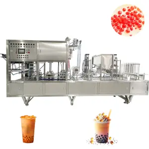 Food Automatic Popping Boba Boba Tea Cup Bubble Tea Cup Packing Machine
