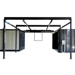 Compact Batch Manual Powder Coating Plant Small Electrostatic Powder Coating Production Line Metal Coating Machine