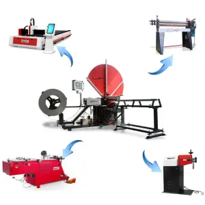 Spiral Round Tube Forming Machine Air Duct Spiro Machinery Spiral Ducting Machine