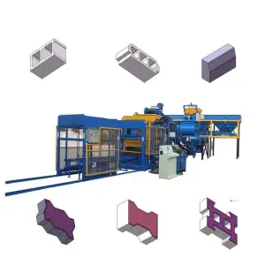 Fully Automatic Hydraulic QT6-15 Block Making Machine in Africa