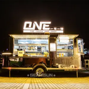 Beer Vending Machine Commercial Kitchen Equipment Street Food Cart Kiosk Food Truck Trailer with Full Kitchen