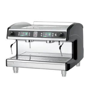 Commercial Intelligent Semi-automatic Italian Expresso Coffee Machine Two Head Display Screen
