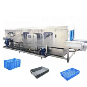 Speed Adjustable Automatic Crate Washing Machine Plastic Bin Washer