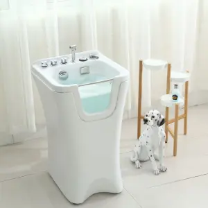 Modern Freestanding Rectangle-Shaped Bathtub Eco-Friendly Dog Wash Station Hairdresser Shower Machine for Small Animals