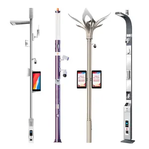 Smart Light Pole LCD Display Wifi HD Cameras for Landscape Beautification