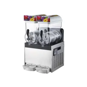 30L Dual-Tank Slushie Machine Commercial Frozen Drink Maker Granita Maker Slush Machine for Business Use