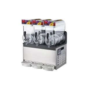 Commercial 3 Tank 3 Flavors 45L Slushy Smoothie Maker Frozen Drink Maker Granita Machine Slushy Maker Slush Machine