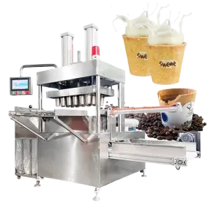 OCEAN Fully Automatic Edible Chocolate Coffee Cup Machine Industrial Ice Cream Waffle Cone Make Machine