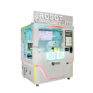 2025 6 Axis Robotic Coffee Barista Ice Coffee Maker Drink Machine Tea & Espresso Coffee 24-hour Unmanned Kiosk