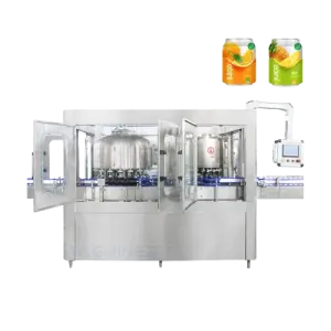 Fully Automatic Production Line Cold Brew Coffee Vegetable Juice Canning Machine Beverage