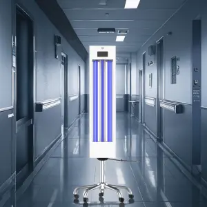 Quartz UV Sterilization Robot Smart Screen Remote Control Healthcare UVC Disinfection Sanitization Office Hotel 220V AC