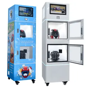 Automatic Motorbike Double Helmet Dry Cleaner Disinfecting Sanitation Steam Motorcycle Helmet Cleaning Vending Machine
