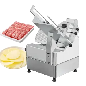 Commercial Kitchen Equipment Domestic Electric Stainless Steel Automatic Fresh Frozen Meat Slicer Machine