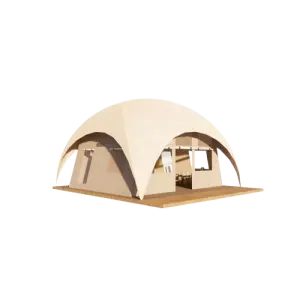 6m Outdoor Quick-Setup Waterproof Sustainable Pvdf Heavy-Duty Steel Frame Glamping Crossover Dome Marquee Tent for Event