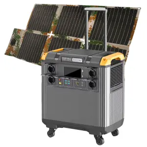 Portable Solar Station Foldable Solar Panel Generator Multifunctional 220V AC Outlet MPPT Controller 3000W