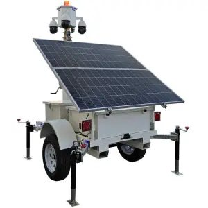 Solar Generator System Solar CCTV Camera Telecom Trailer