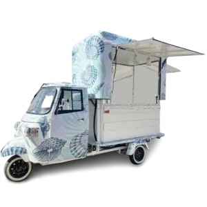 Motorcycle Food Cart Mobile Food Trucks for with Equipment Food Cart Tricycle Electric Dog Cart
