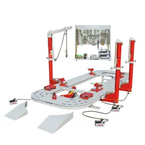 TFAUTENF Hydraulic Car Body Repair Chassis Pulling Machine / Car Chassis Straightener Auto Chassis Straightening Bench with Ce