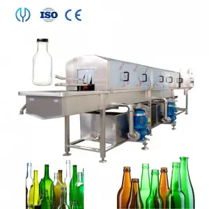 Automatic 304 Stainless Steel Washer and Dryer Machine Used Dirty Glass Bottles Cleaning Machine