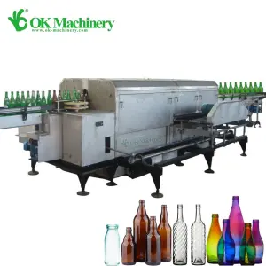 Automatic Wine Beer Bottle Washer and Drying Machine Glass Bottle Washing Machine with Label Removal