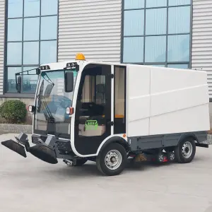 Industrial Street Sweeper Car Ride on Electric Road Sweeping Cleaning Vehicle