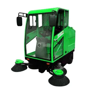 Fully Enclosed Ride-On Sweeping Vehicle 48v Electric Burnishing Machine Efficient Street Cleaning Four-Wheeled Unit