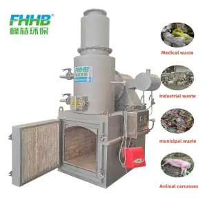 Garbage Incinerator Smokeless Solid Medical Waste Incinerator Industrial Waste Pyrolysis Machine