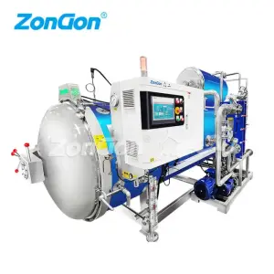 High Temperature Chicken Food Retort Canned Quail Egg & Rice Sterilization Stand-up Pouch Autoclave Machine